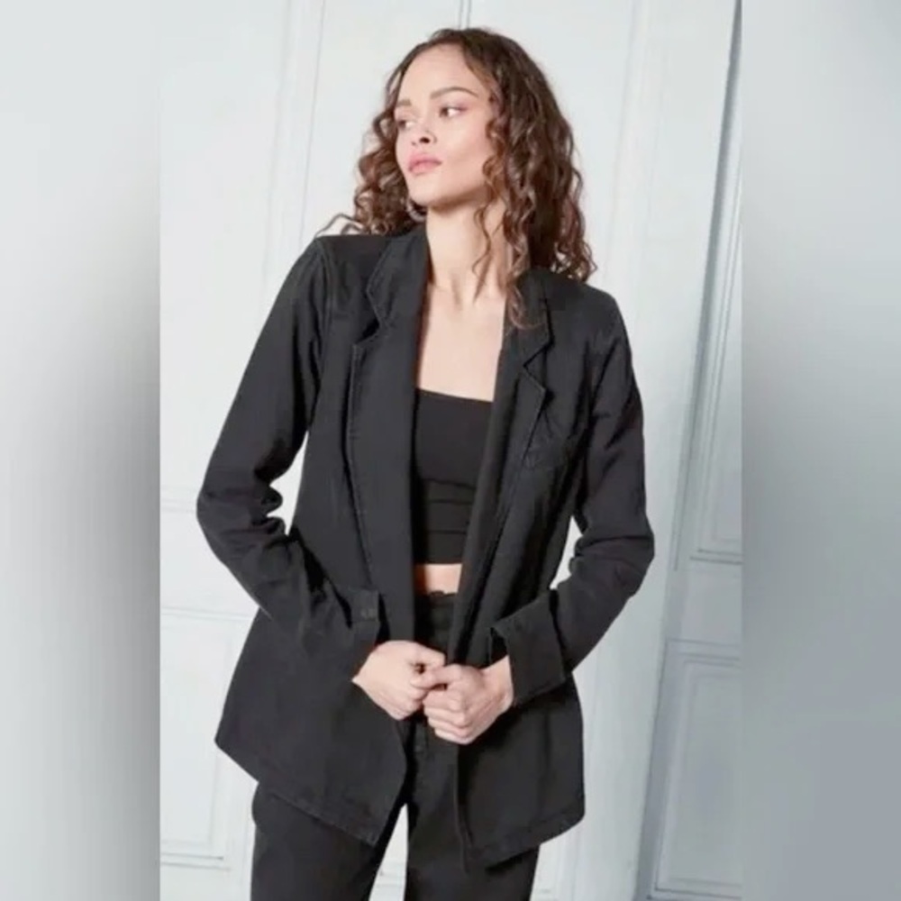 Boyish The Julian Denim Blazer Double Breasted‎ Black Beauty XS